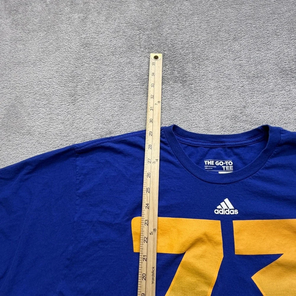 Golden State Warriors Shirt Mens 2XL Blue NBA‎ Basketball Adidas 73 Wins Tee